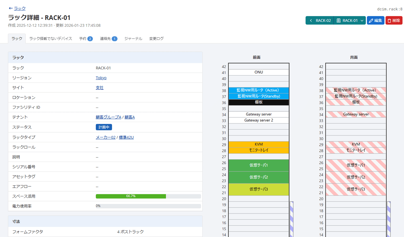 ラック詳細